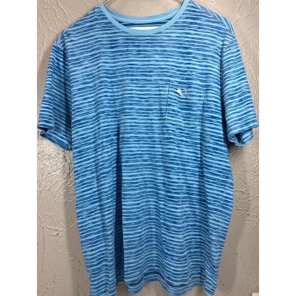 Tommy Bahama Mens Relax Round Neck Striped Cotton Summer T-Shirt Size‎ Medium - Picture 1 of 5